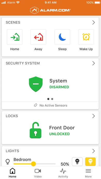 Alarm.com App Store screenshot 1