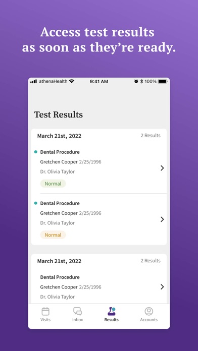athenaPatient App Store screenshot 2