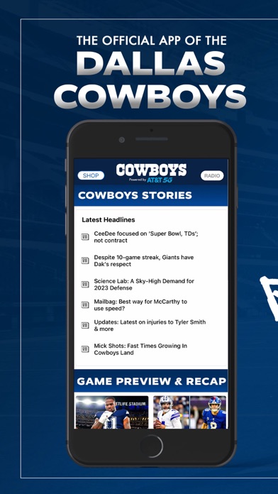 Dallas Cowboys App Store screenshot 1