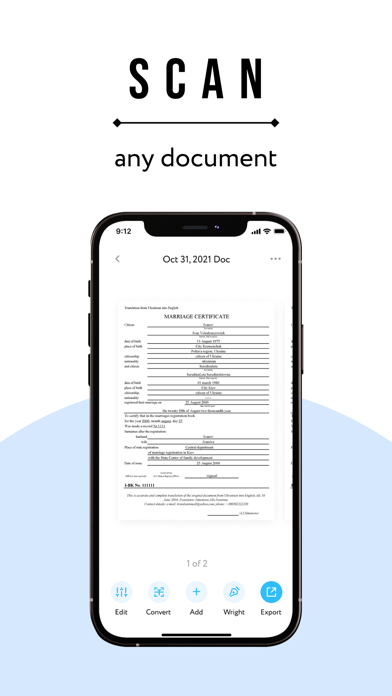 eScan: PDF Scanner App App Store screenshot 1