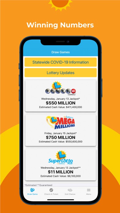 CA Lottery Official App App Store screenshot 1