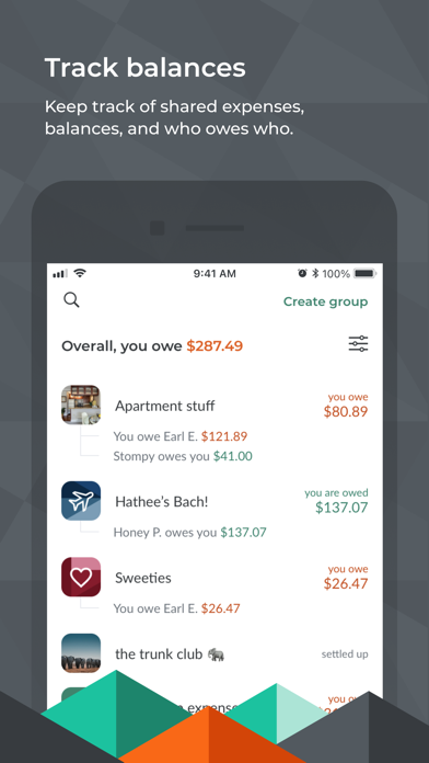Splitwise App Store screenshot 1