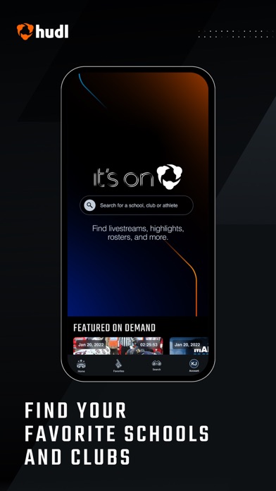 Hudl Fan: Find. Watch. Follow. App Store screenshot 1