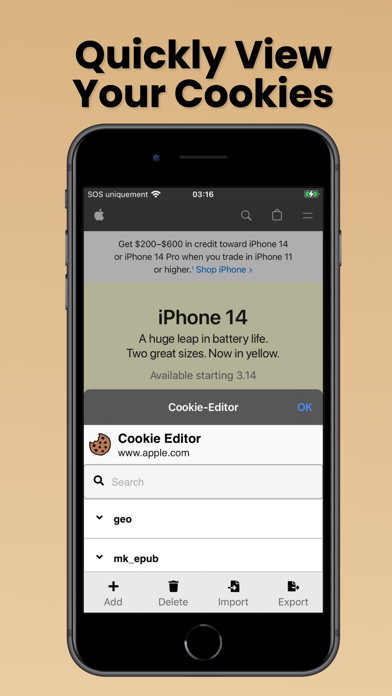 Cookie-Editor App Store screenshot 1
