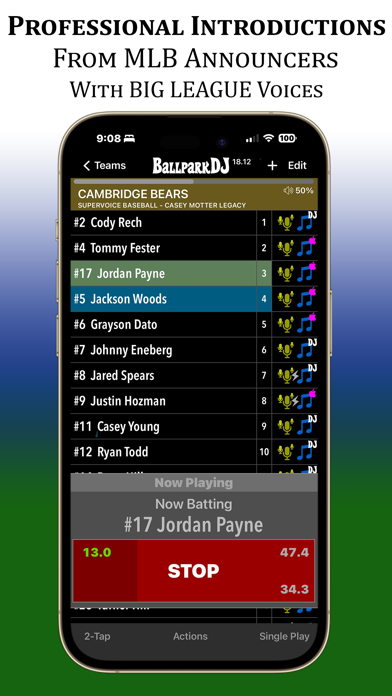 BallparkDJ Walkout Intros App Store screenshot 2
