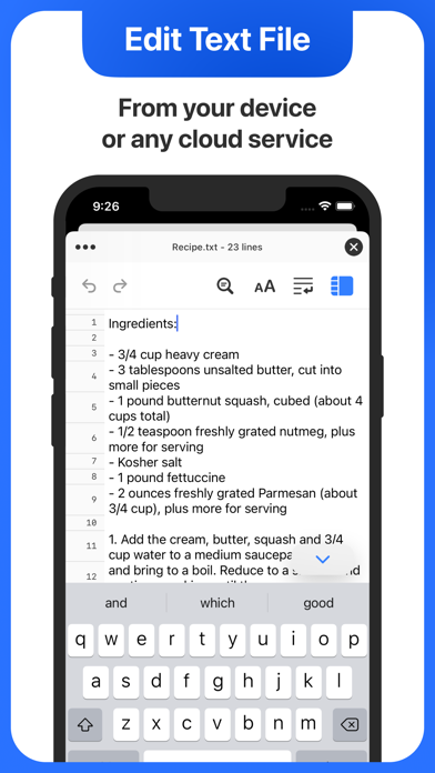 Text Editor. App Store screenshot 1