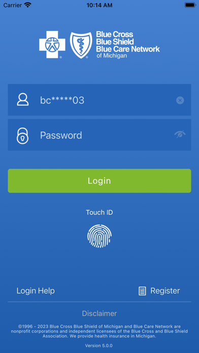 BCBSM App Store screenshot 1