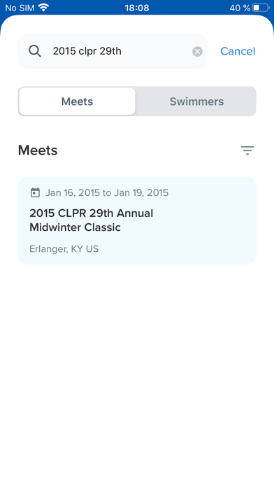 Meet Mobile: Swim App Store screenshot 1