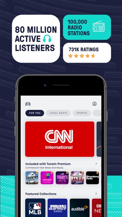 TuneIn Radio: Music & Sports App Store screenshot 1