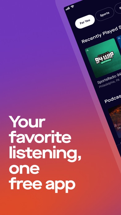 Audacy: Radio & Sports Talk App Store screenshot 1