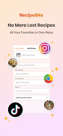 RecipeBox - Save Your Recipes! App Store screenshot 1