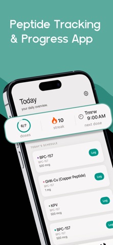 PeptidePal – Peptide Tracker App Store screenshot 1