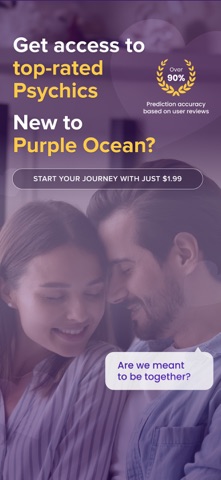 Purple Ocean Psychic Reading App Store screenshot 1