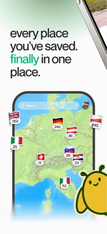 mio travel: save places App Store screenshot 1