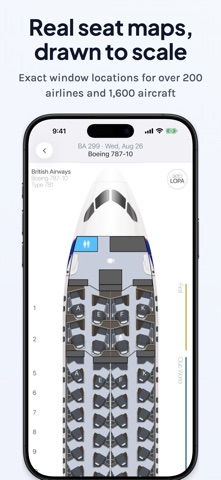 AeroLOPA: Aircraft Seat Maps App Store screenshot 1