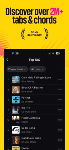 Ultimate Guitar: Chords & Tabs App Store screenshot 2
