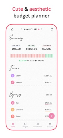 Fleur - Budget Planner App App Store screenshot 1