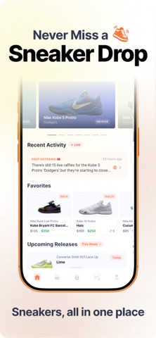 Copped: Sneaker Release Alerts App Store screenshot 1