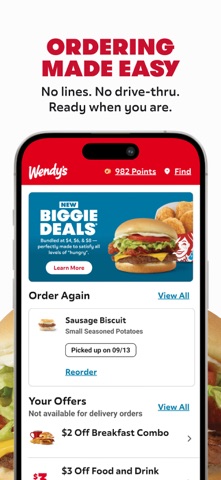 Wendy’s App Store screenshot 1