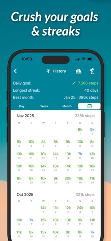 StepUp Pedometer Step Counter App Store screenshot 2