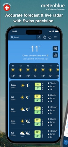 meteoblue weather & radar maps App Store screenshot 1