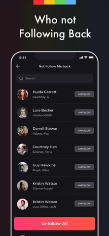 Reports Unfollowers Followers+ App Store screenshot 2