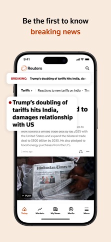 Reuters - Breaking World News App Store screenshot 2