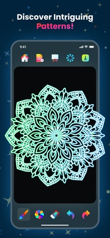Doodle Magic: Glow Art Drawing App Store screenshot 2