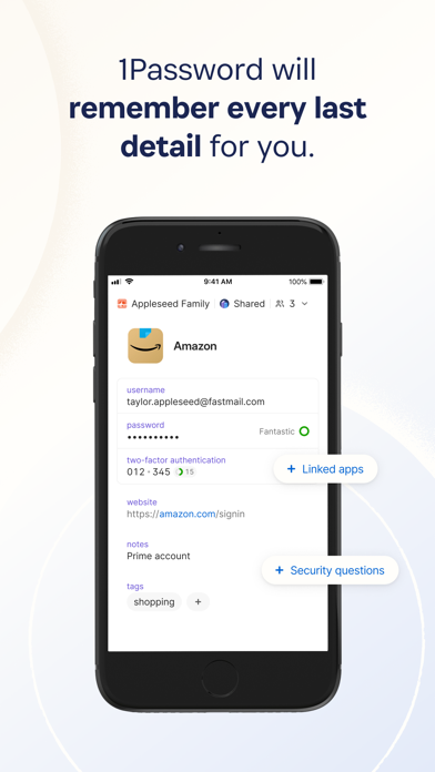 1Password: Password Manager App Store screenshot 2