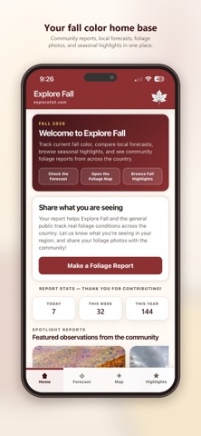 Explore Fall App Store screenshot 1