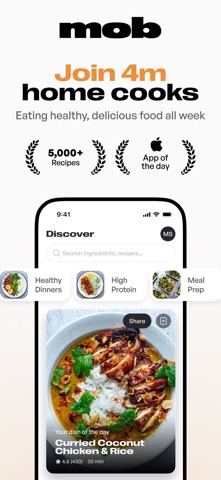 Mob: Meal Planner and Recipes App Store screenshot 1