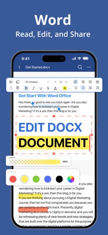 Office Word: Edit Document App Store screenshot 1