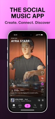 Hook - The Social Music App App Store screenshot 1