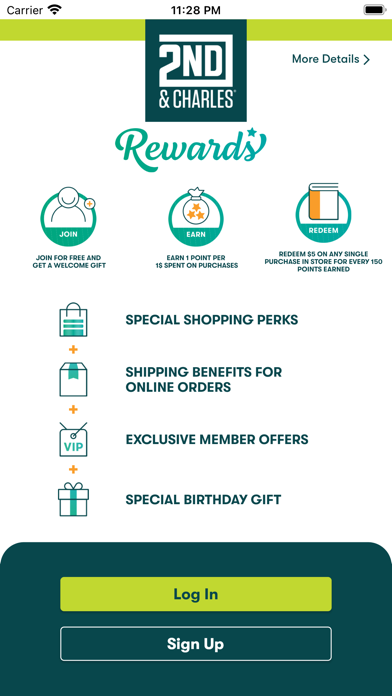 2nd & Charles Rewards App Store screenshot 2