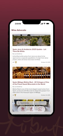 Robert Parker App Store screenshot 1