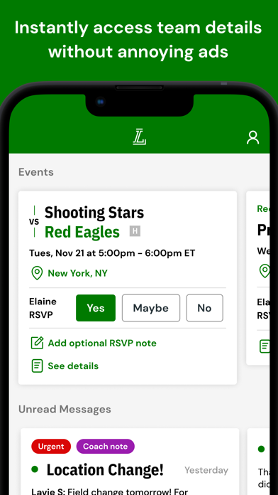 LeagueApps Play App Store screenshot 1