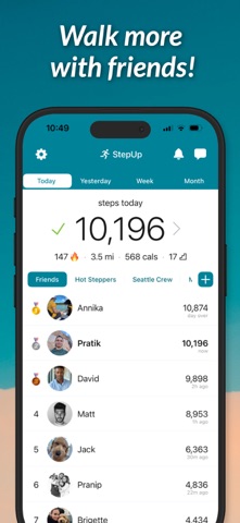 StepUp Pedometer Step Counter App Store screenshot 1