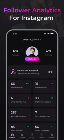 Unfollowers: Followers Tracker App Store screenshot 1