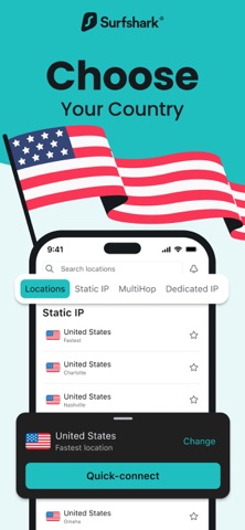 Surfshark VPN: Fast VPN App App Store screenshot 1
