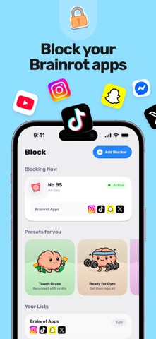 Brainrot: Screen Time Control App Store screenshot 2