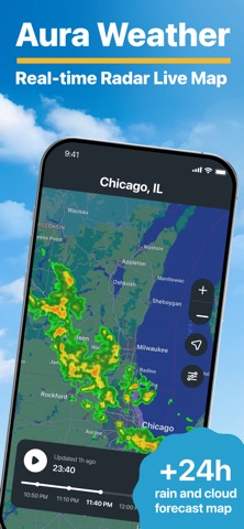 Aura: Weather & Radar Forecast App Store screenshot 1