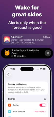 Sunset Predictions: Alpenglow App Store screenshot 2