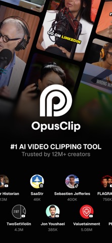OpusClip - AI video clipping App Store screenshot 1