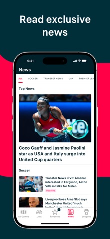 Flashscore: Live Scores & News App Store screenshot 2