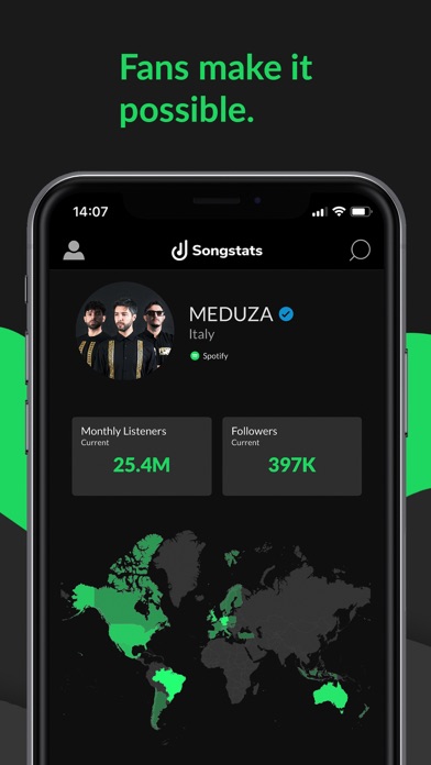 Songstats: Music Analytics App Store screenshot 1