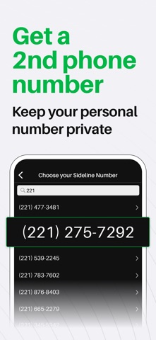 Sideline: Private 2nd Number App Store screenshot 1
