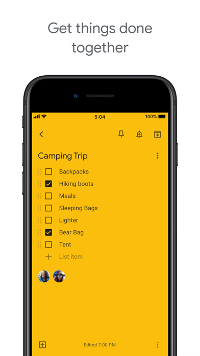 Google Keep - Notes and lists App Store screenshot 2