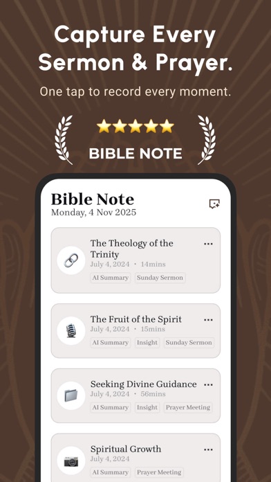Bible Note: Sermon Notes App Store screenshot 1