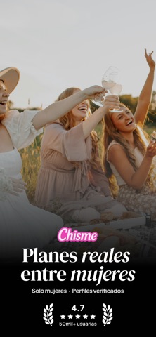 Chisme - Planes entre mujeres App Store screenshot 1