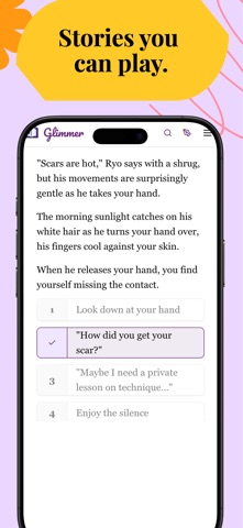 Glimmer: Interactive Fanfics App Store screenshot 1